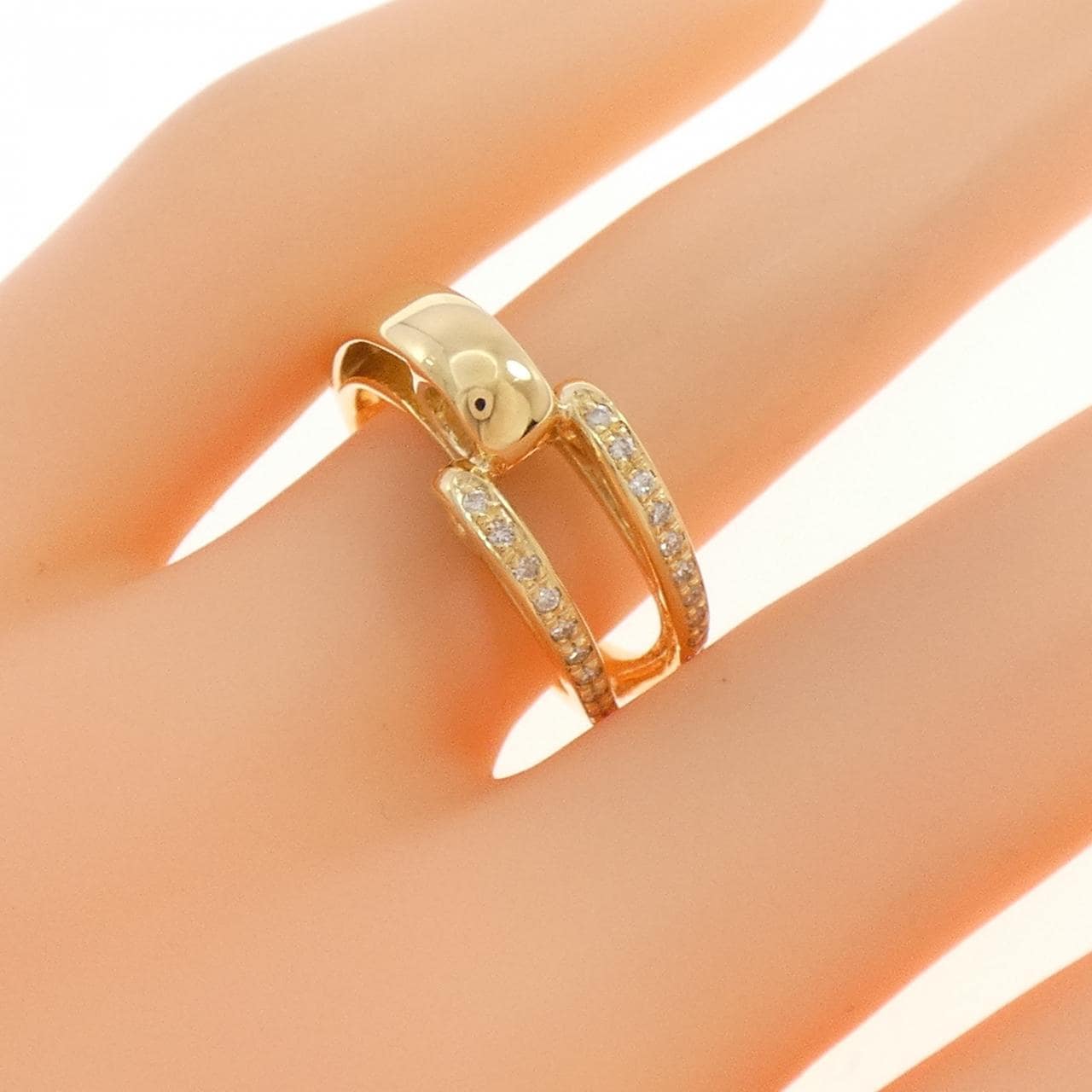 K18YG ダイヤモンド リング 0.19CT