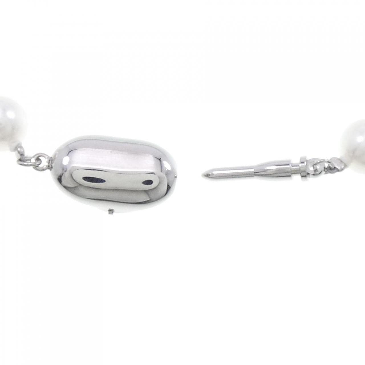 [新品] 银扣/K14WG 花玉Akoya珍珠耳夹套装 7-7.5 毫米