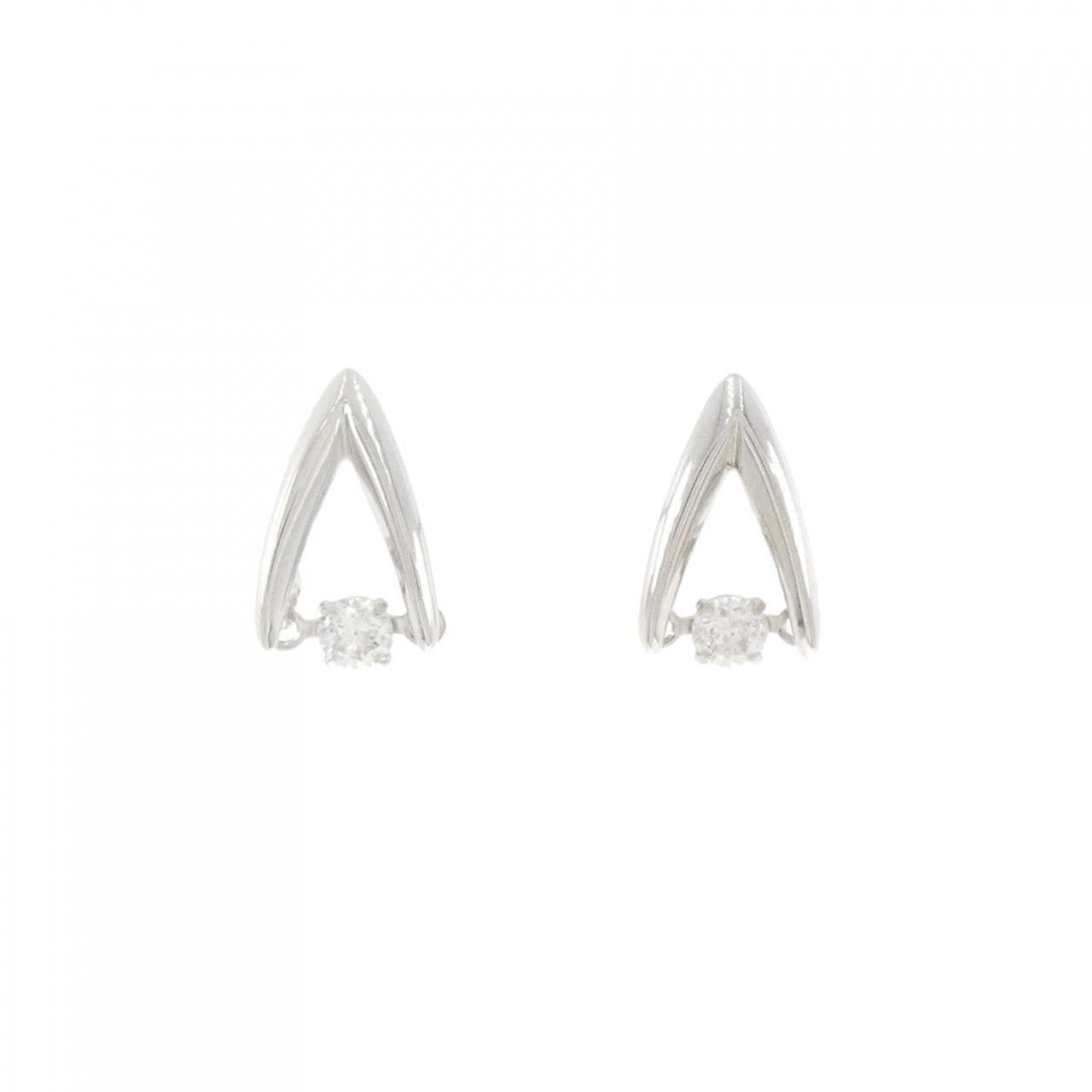 K18WG ダイヤモンド ピアス 0.20CT
