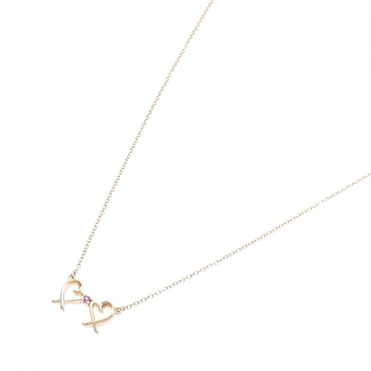 ティファニー ダブル ラビングハート ネックレス