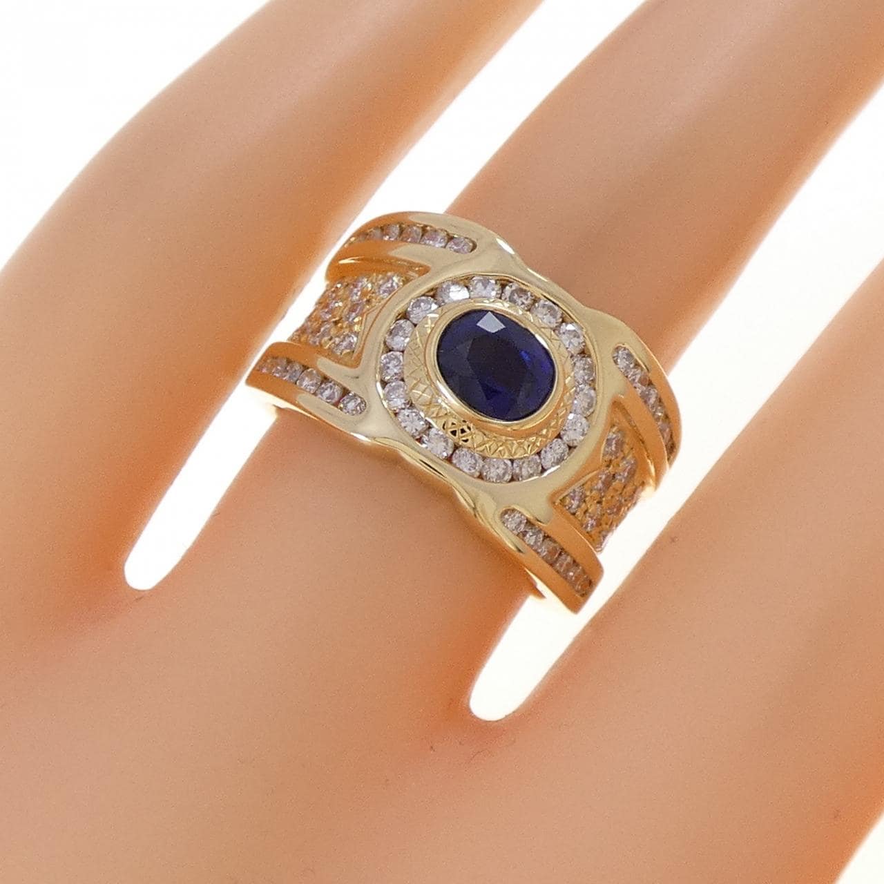 K18YG サファイヤ リング 0.70CT