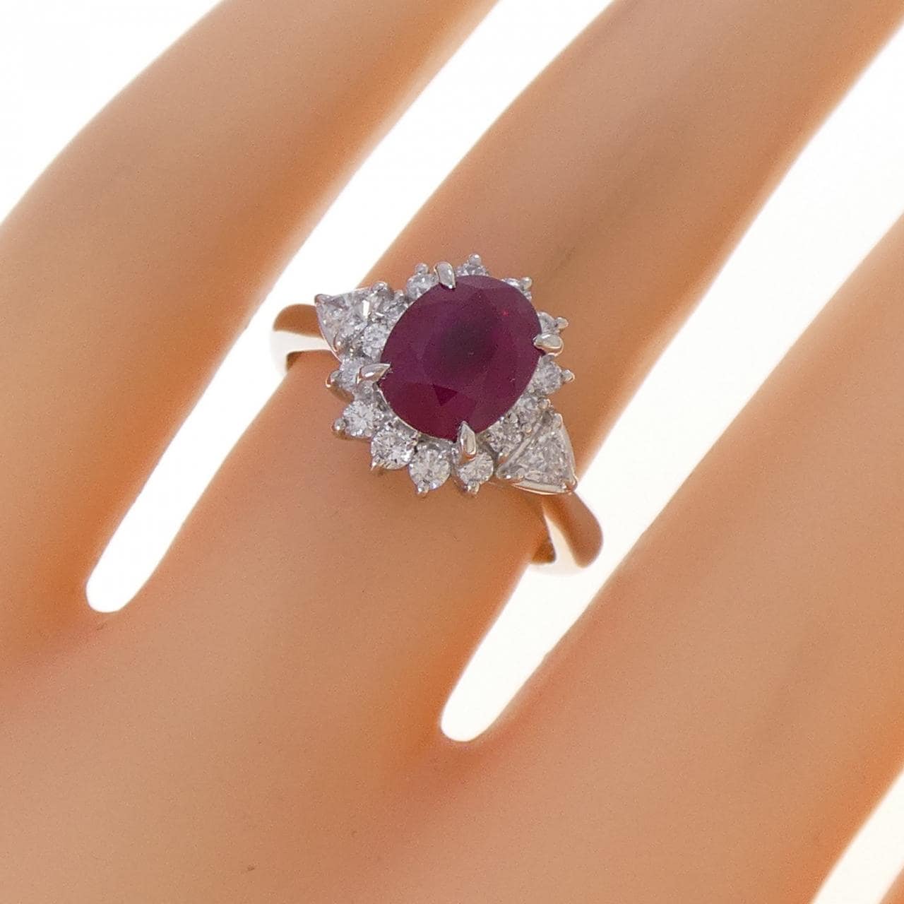PT900 ルビー リング 1.95CT