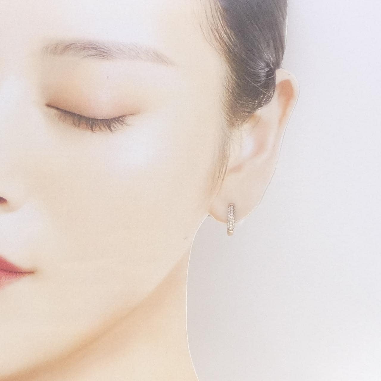 K18PG ダイヤモンド ピアス 0.15CT 片耳