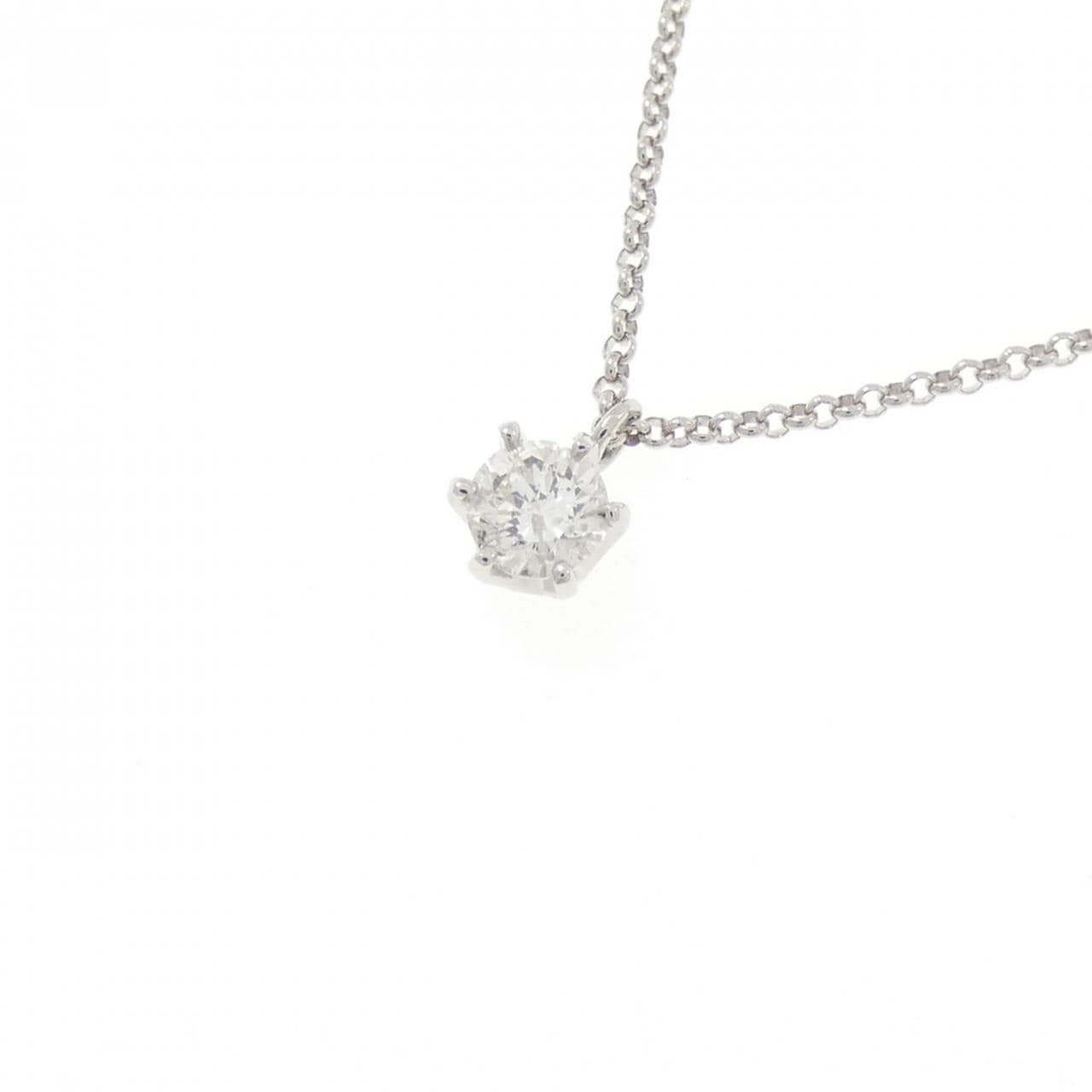 PT900/PT850 ソリティア ダイヤモンド ネックレス 0.207CT