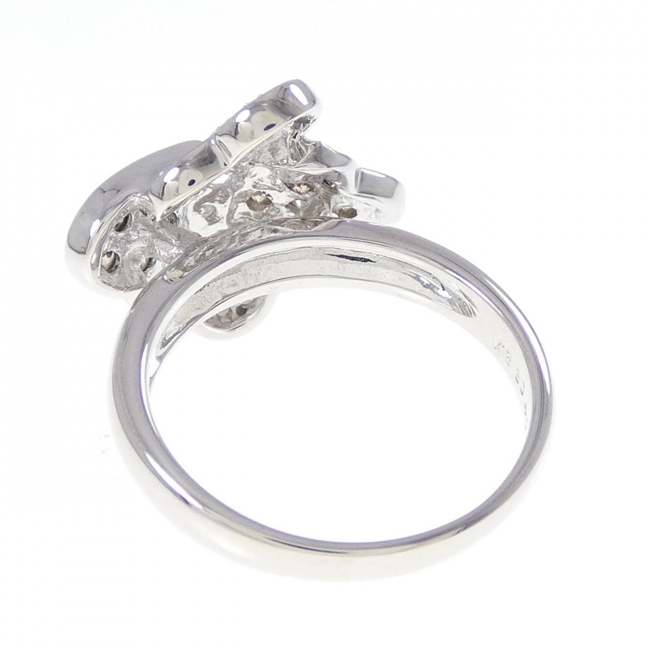 K18WG/K18BG ハート ダイヤモンド リング 0.28CT