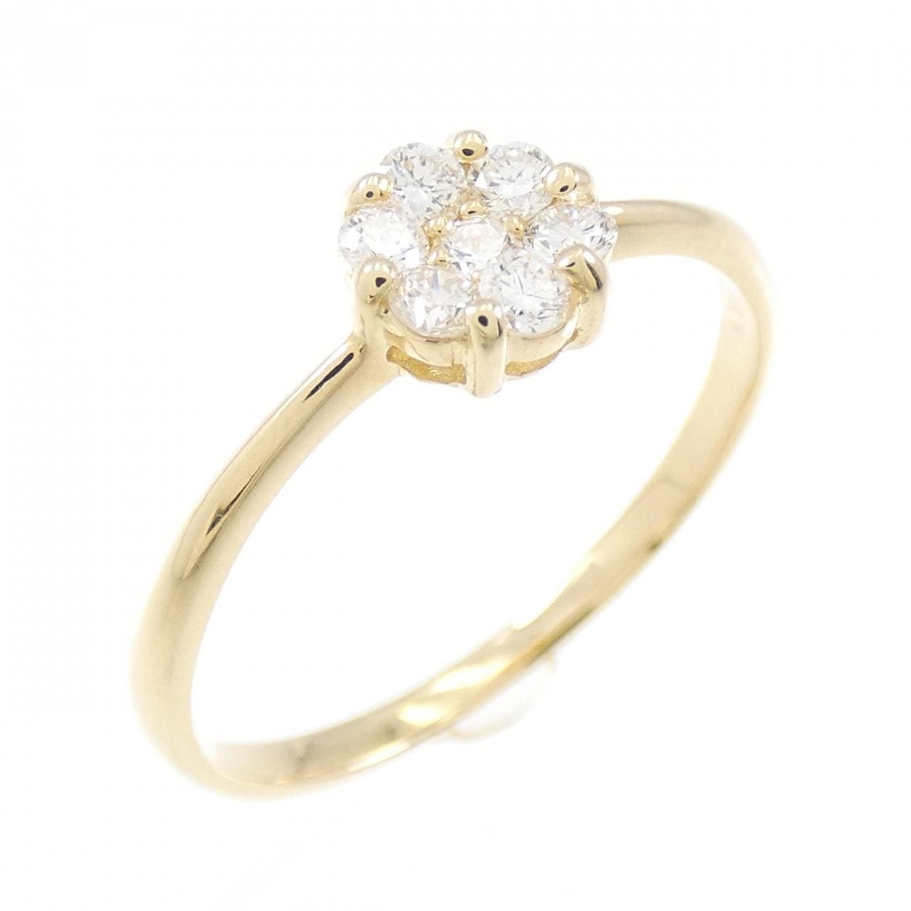 [Remake] K18YG flower Diamond ring 0.20CT