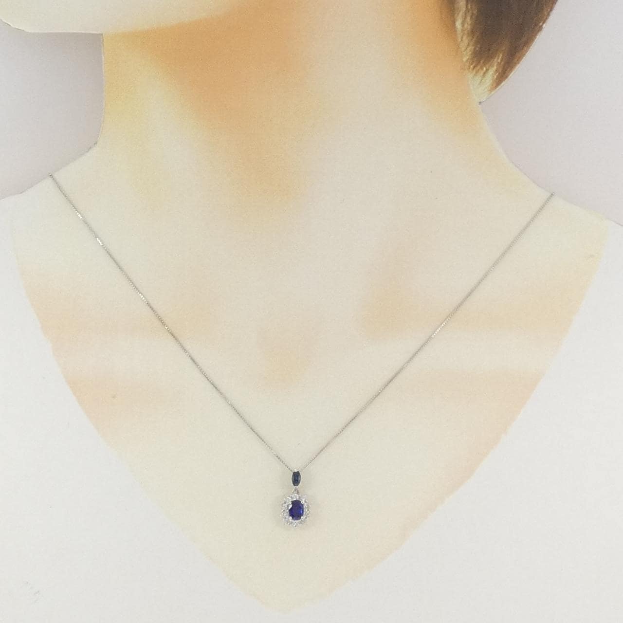 PT900/PT850 サファイヤ ネックレス 0.63CT