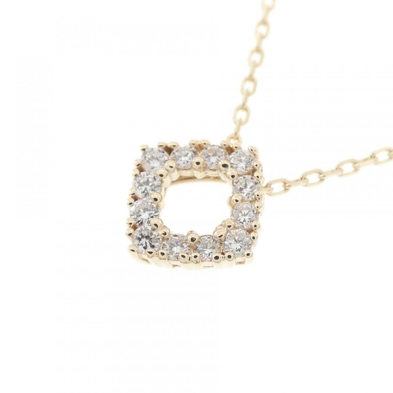 【リメイク】K10YG ダイヤモンド ネックレス 0.10CT