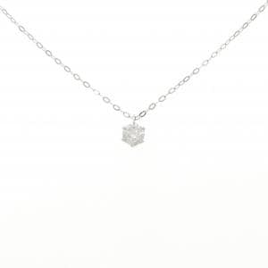 K18WG ソリティア ダイヤモンド ネックレス 0.32CT