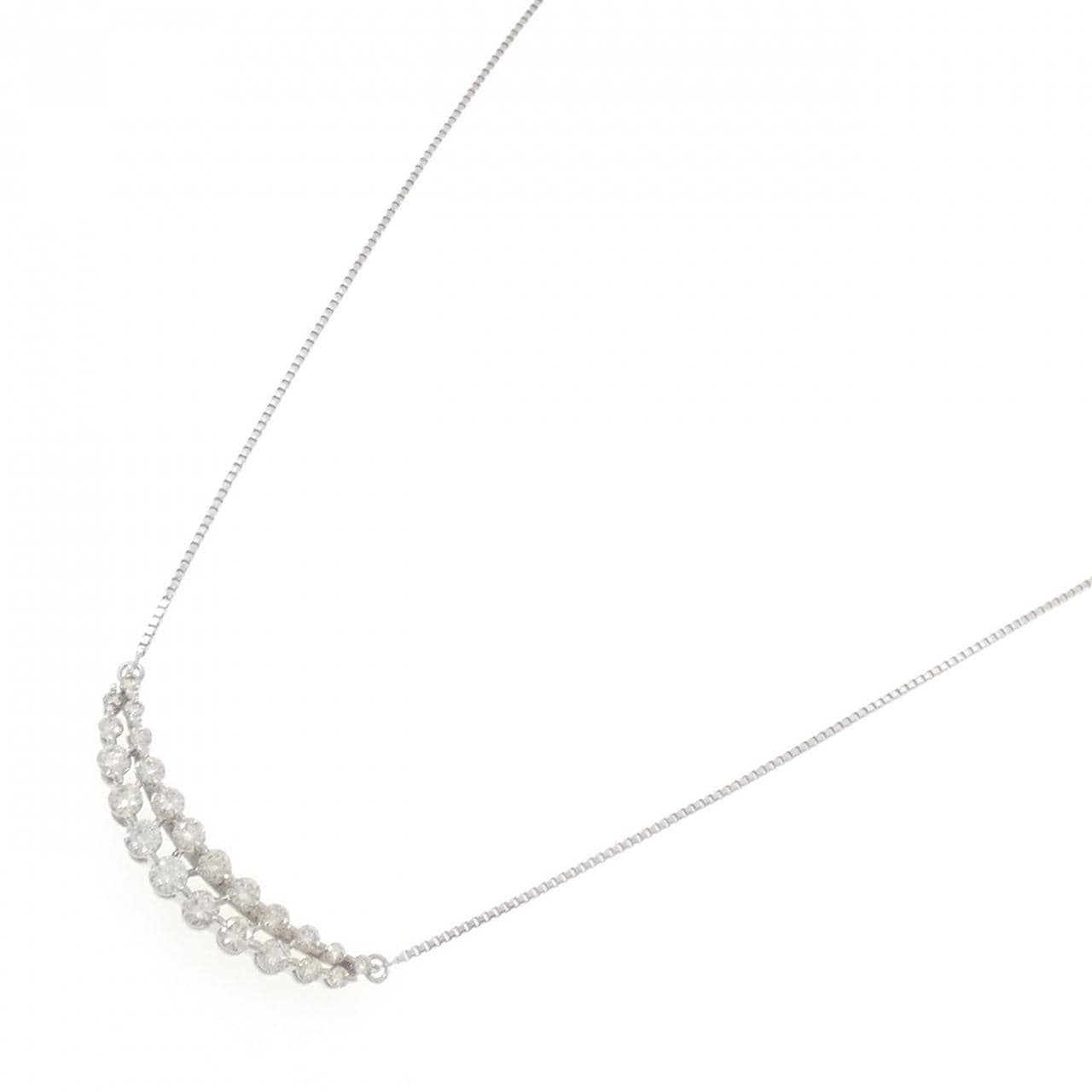 K18WG ダイヤモンド ネックレス 1.00CT