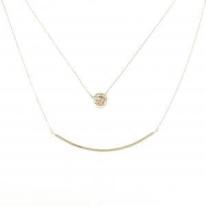 K18YG/PT ダイヤモンド ネックレス 0.30CT