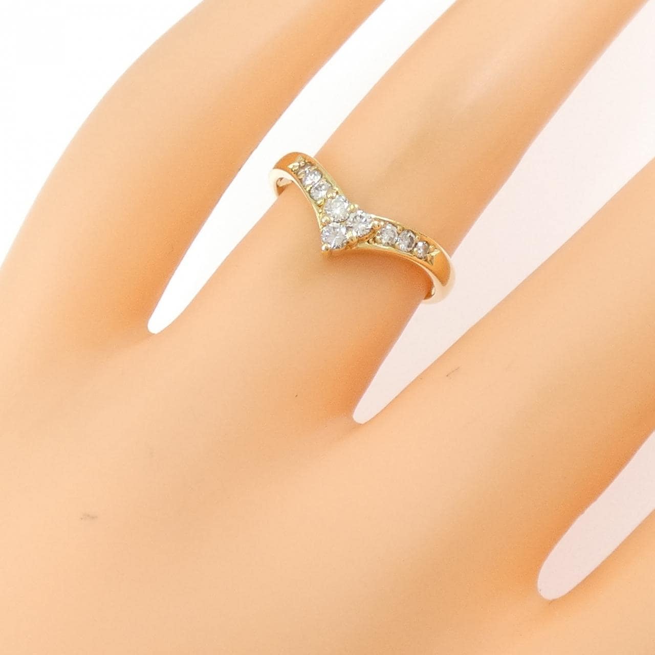 K18YG ダイヤモンド リング 0.20CT