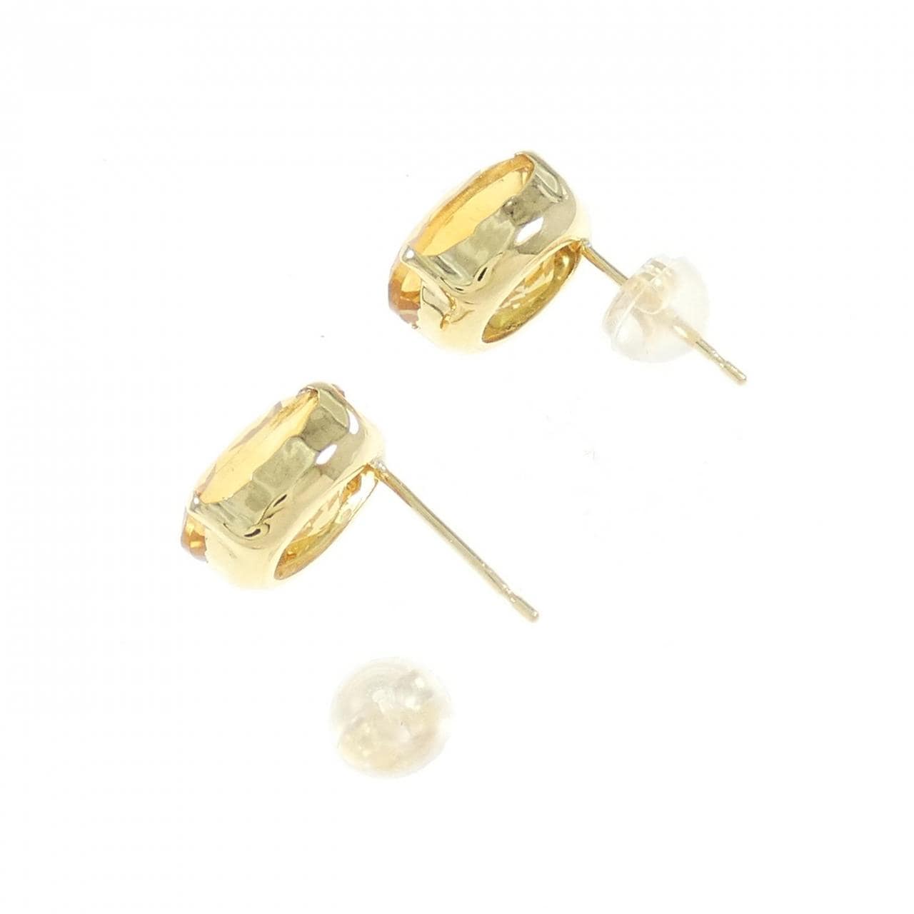 K18YG シトリン ピアス 4.00CT