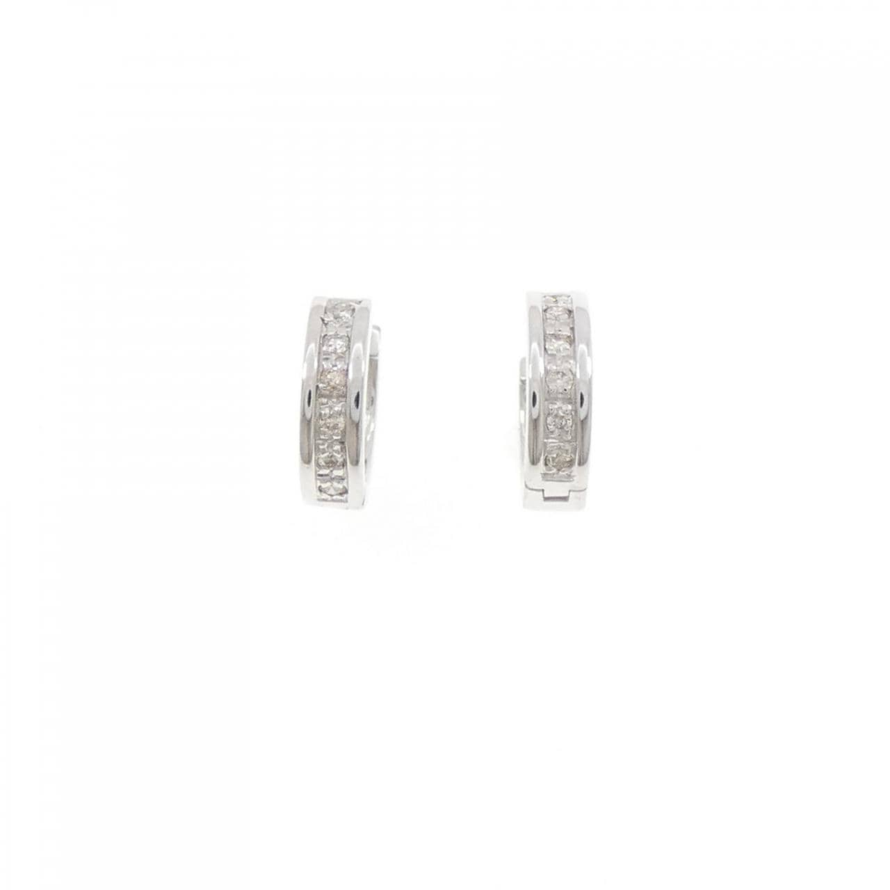 K18WG ダイヤモンド ピアス 0.10CT