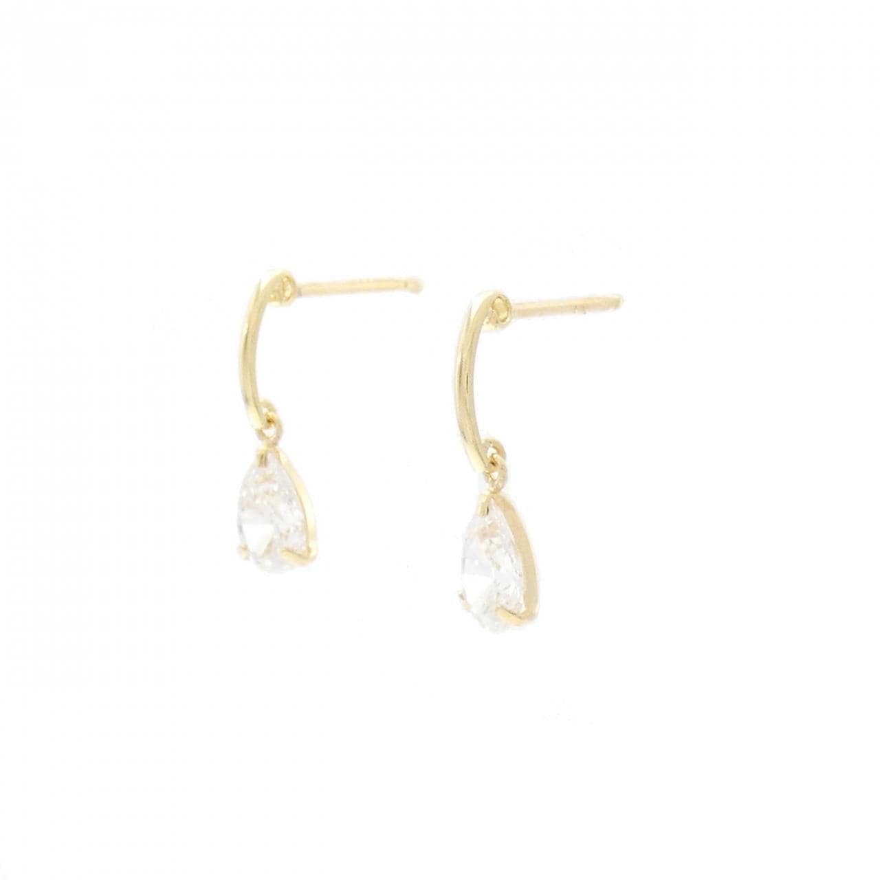 [BRAND NEW] K18YG Cubic Zirconia Earrings