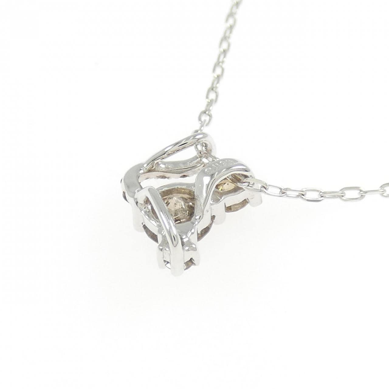 K18WG キャット ダイヤモンド ネックレス 0.50CT