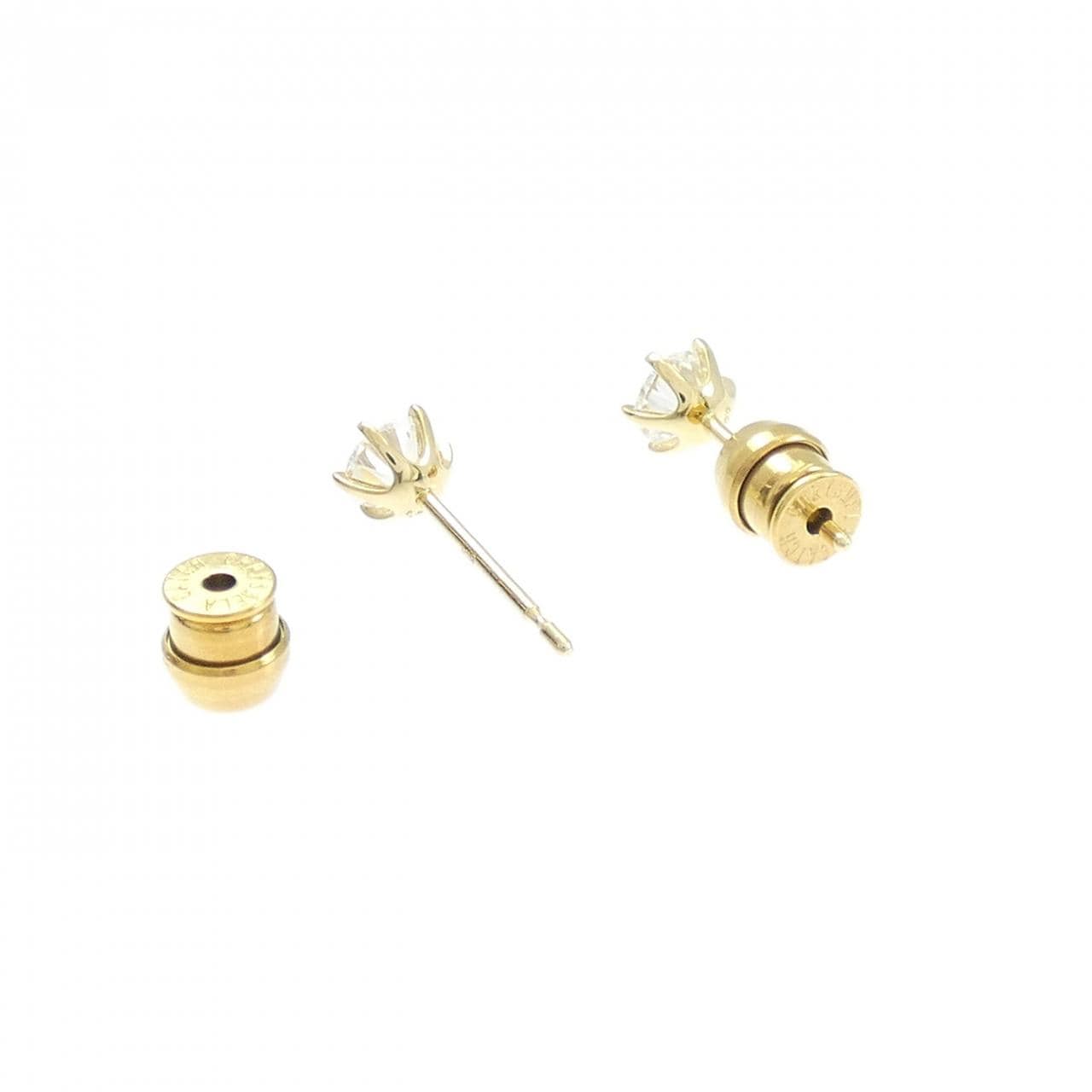 【リメイク】K18YG/ST ダイヤモンド ピアス 0.309CT 0.311CT D-E VS2 VG