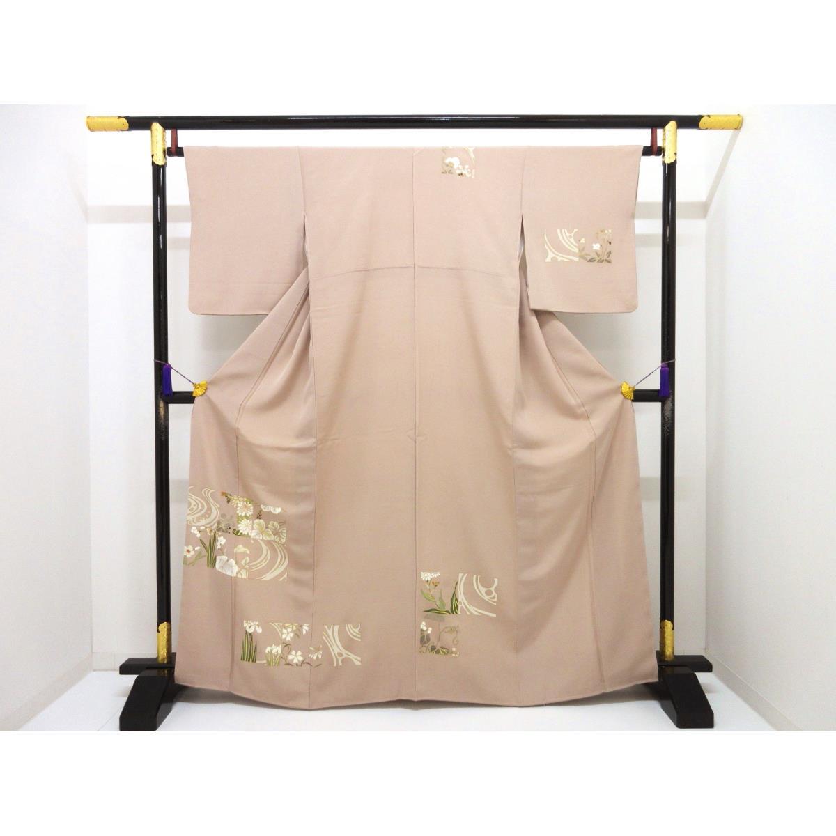 訪問着　友禅金彩加工　刺繍入り