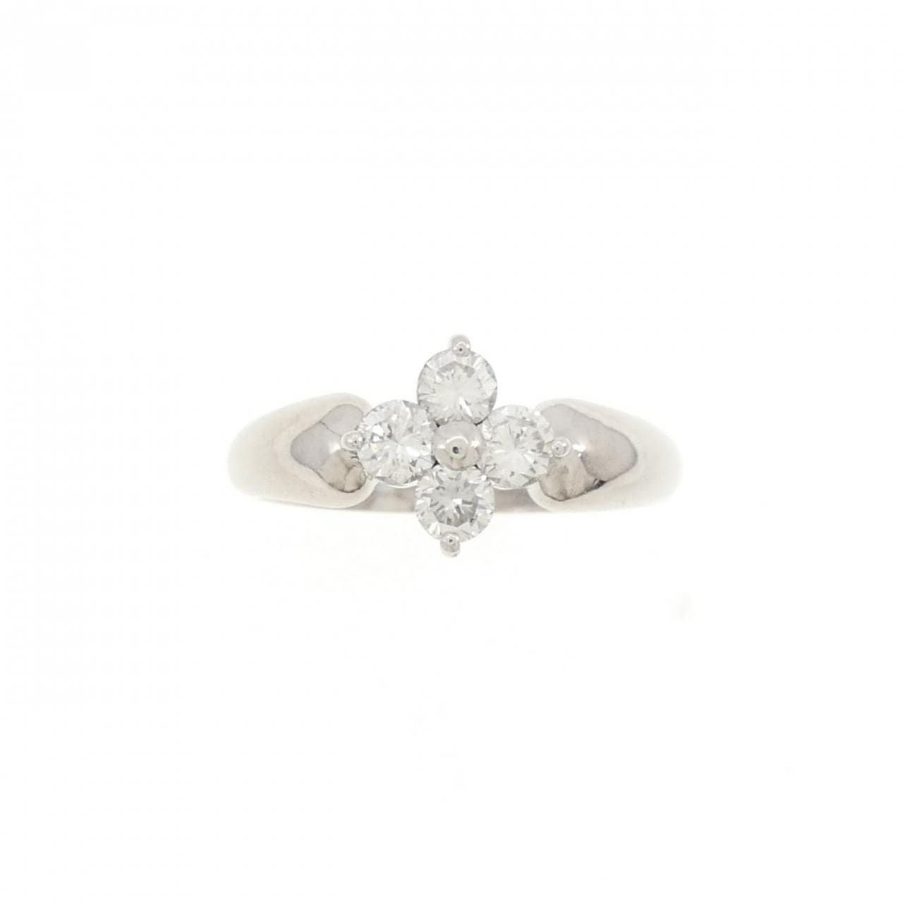 PT900花朵钻石戒指0.52CT