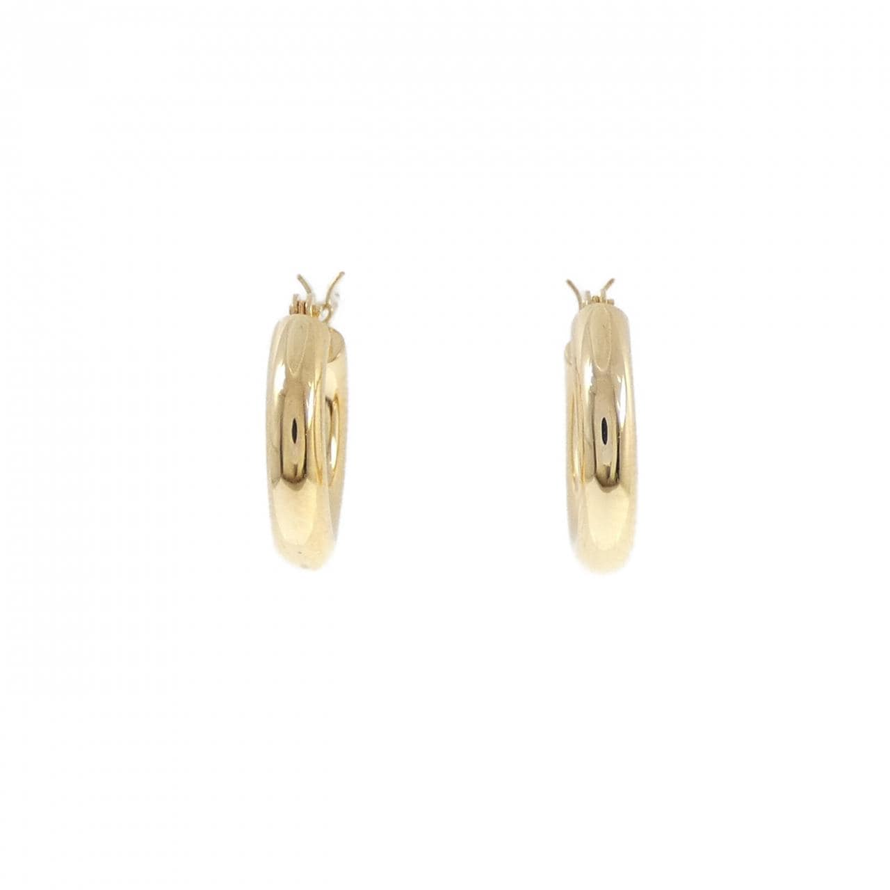 K18YG hoop earrings