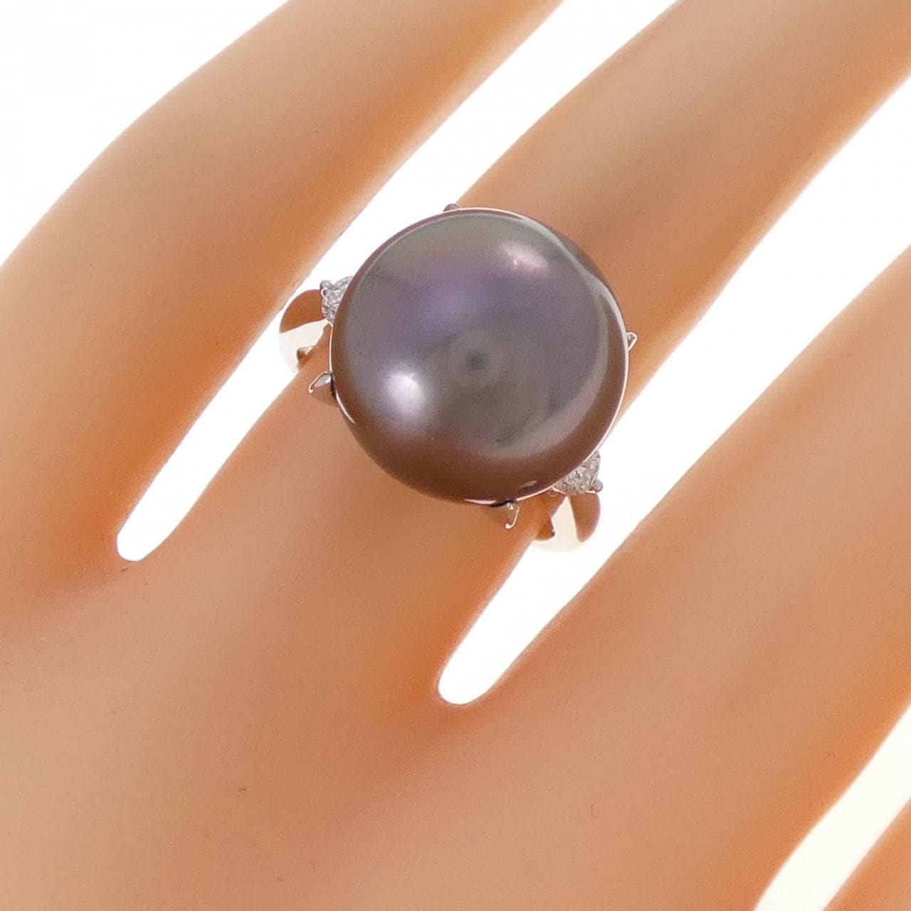 PT900 黒蝶パール リング 13.4mm