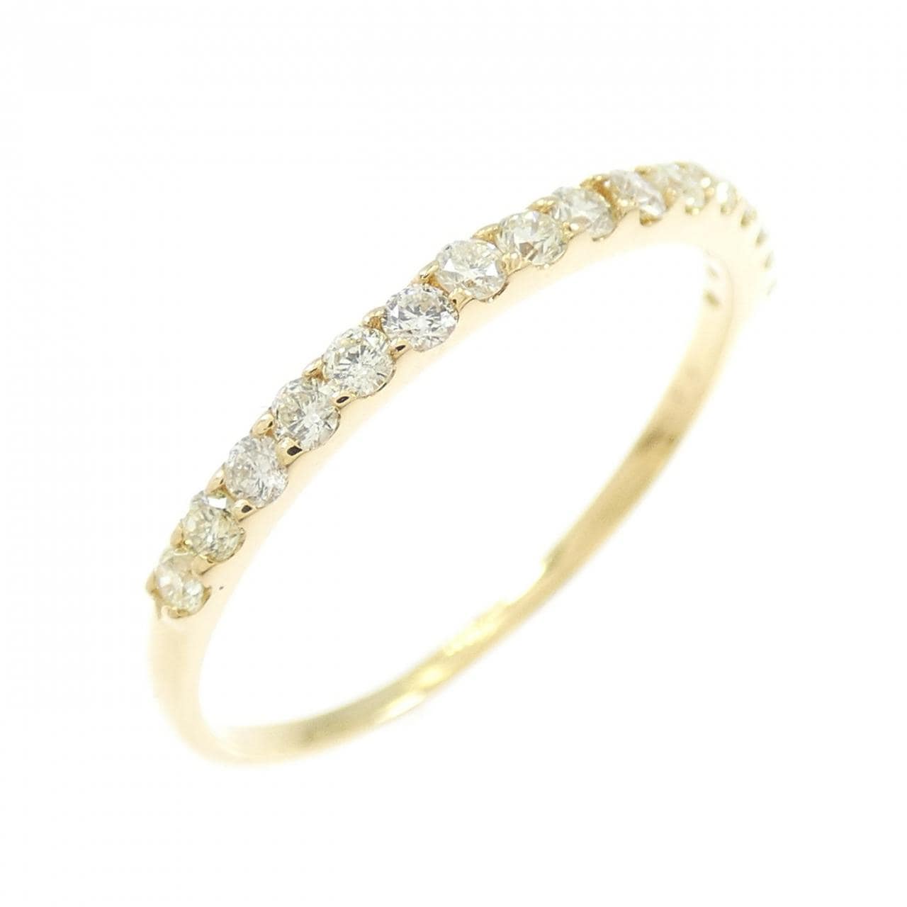 K18YG ハーフエタニティ ダイヤモンド リング 0.20CT