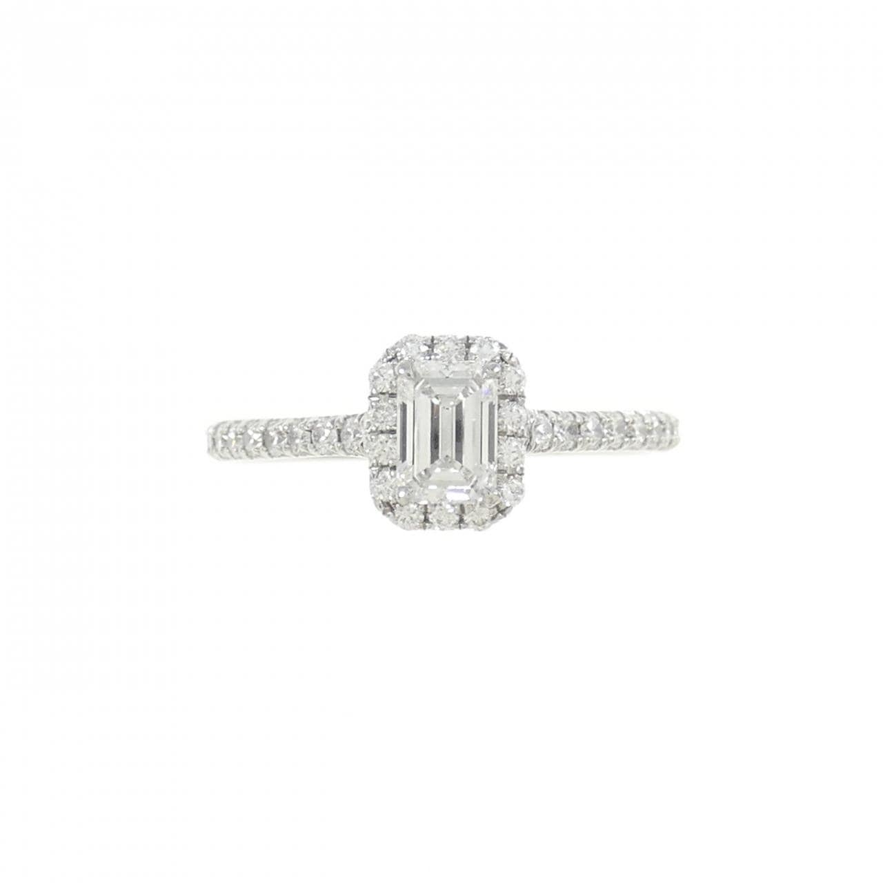 TIFFANY Solest Emerald Cut Ring 0.37CT D VVS1