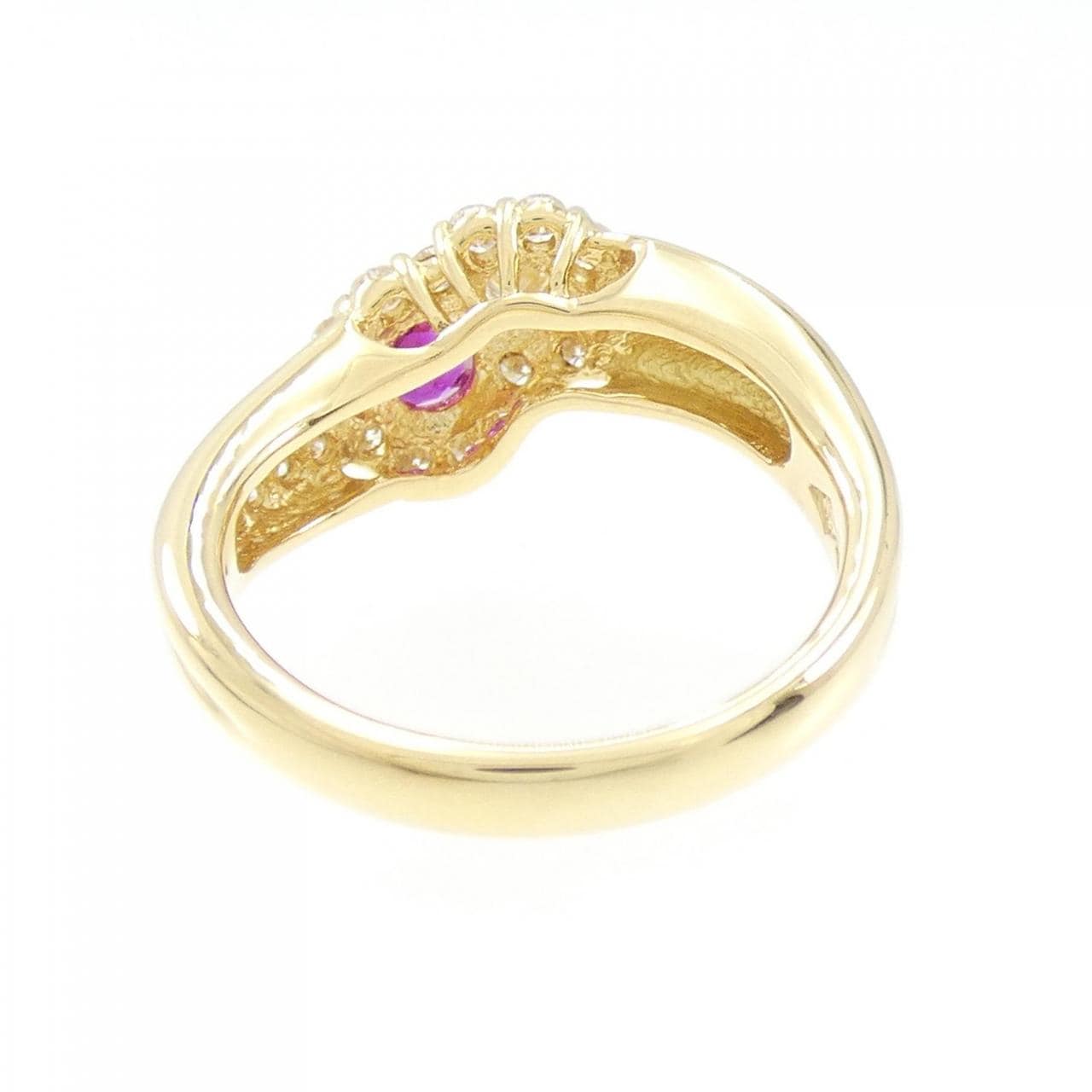 K18YG红宝石戒指0.40CT