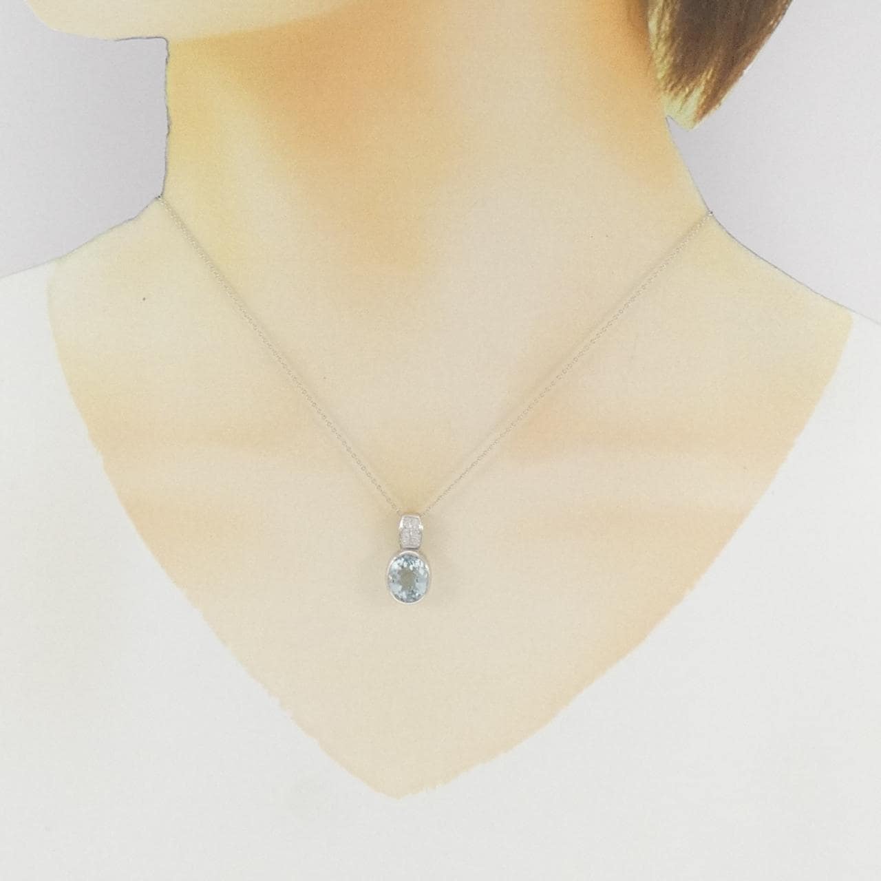 PT900/PT850 アクアマリン ネックレス 3.24CT