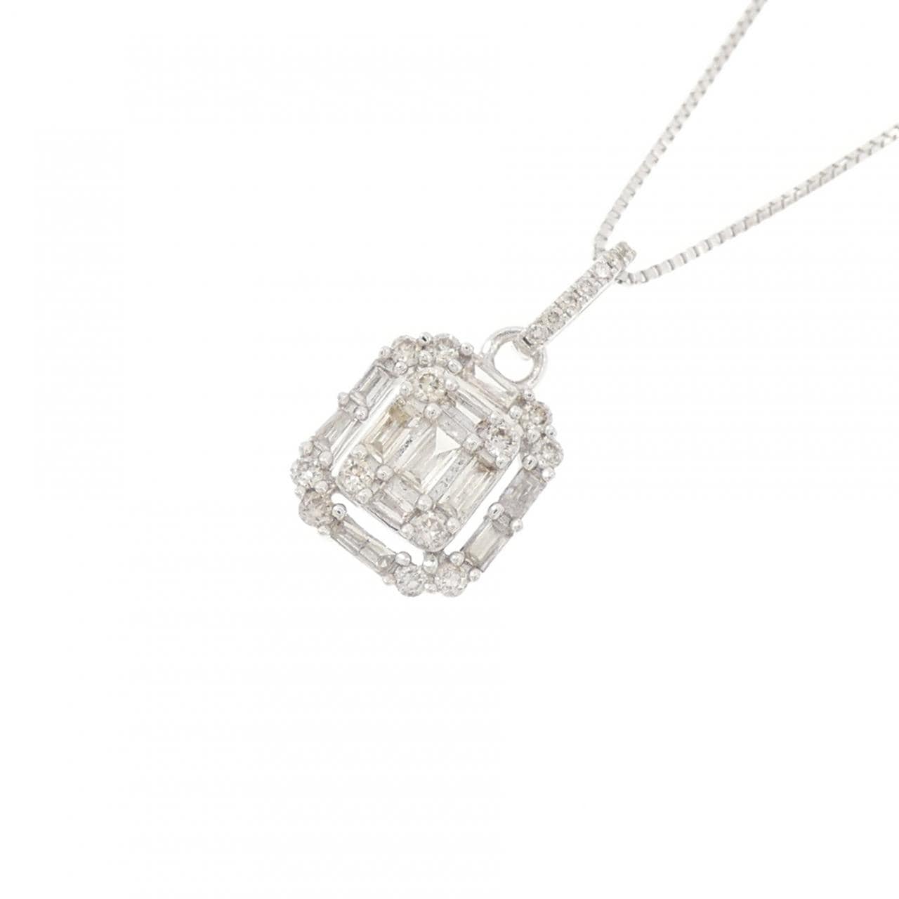 K18WG ダイヤモンド ネックレス 0.30CT