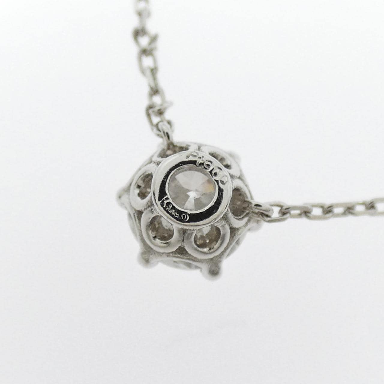 PT900/PT850 ソリティア ダイヤモンド ネックレス 0.557CT