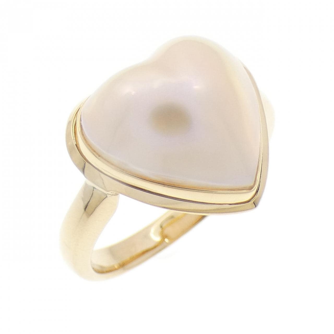 K18YG ハート マベパール リング