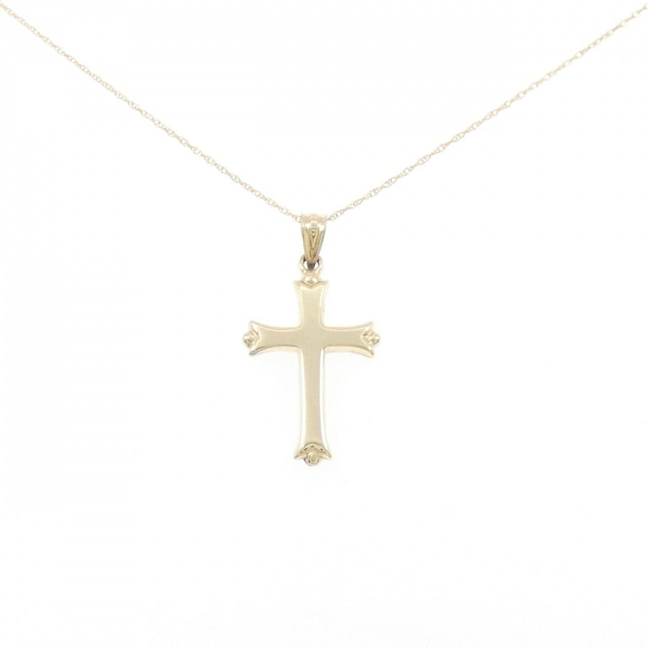 14KYG/14KWG クロス ネックレス