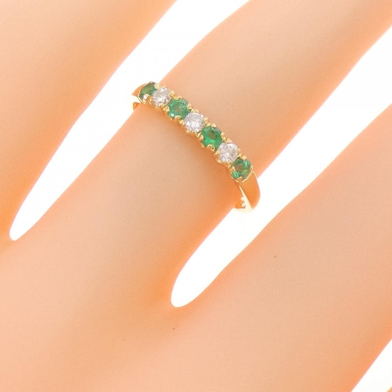 K18YG エメラルド リング 0.15CT