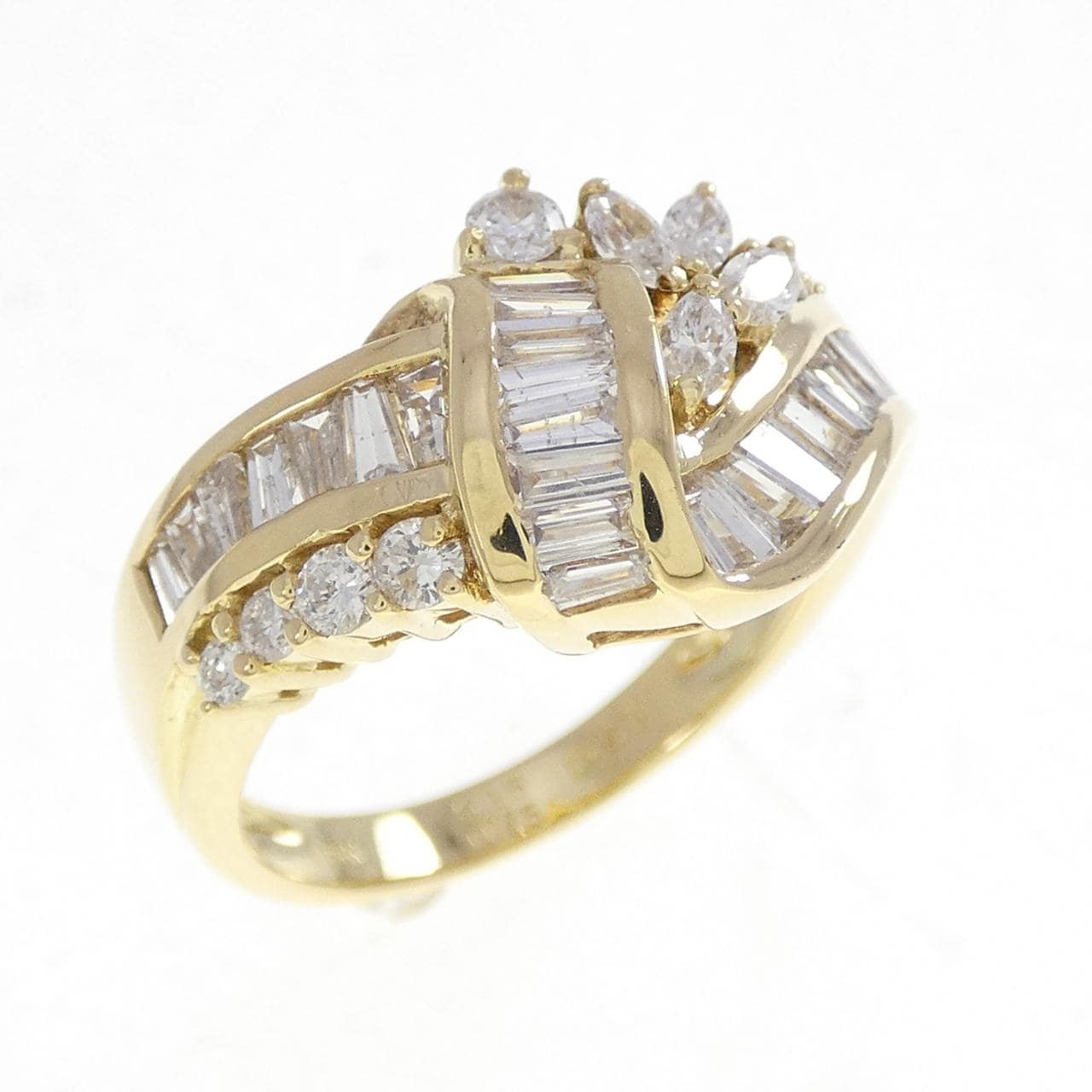 18KYG ダイヤモンド リング 1.11CT