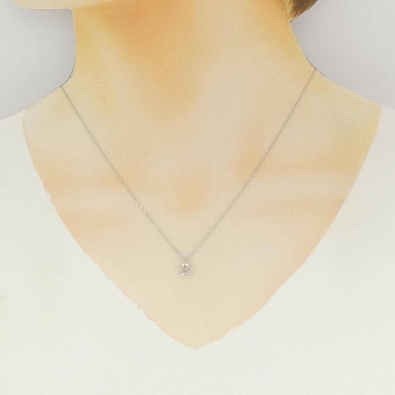 PT999/PT850 ダイヤモンド ネックレス 0.5CT