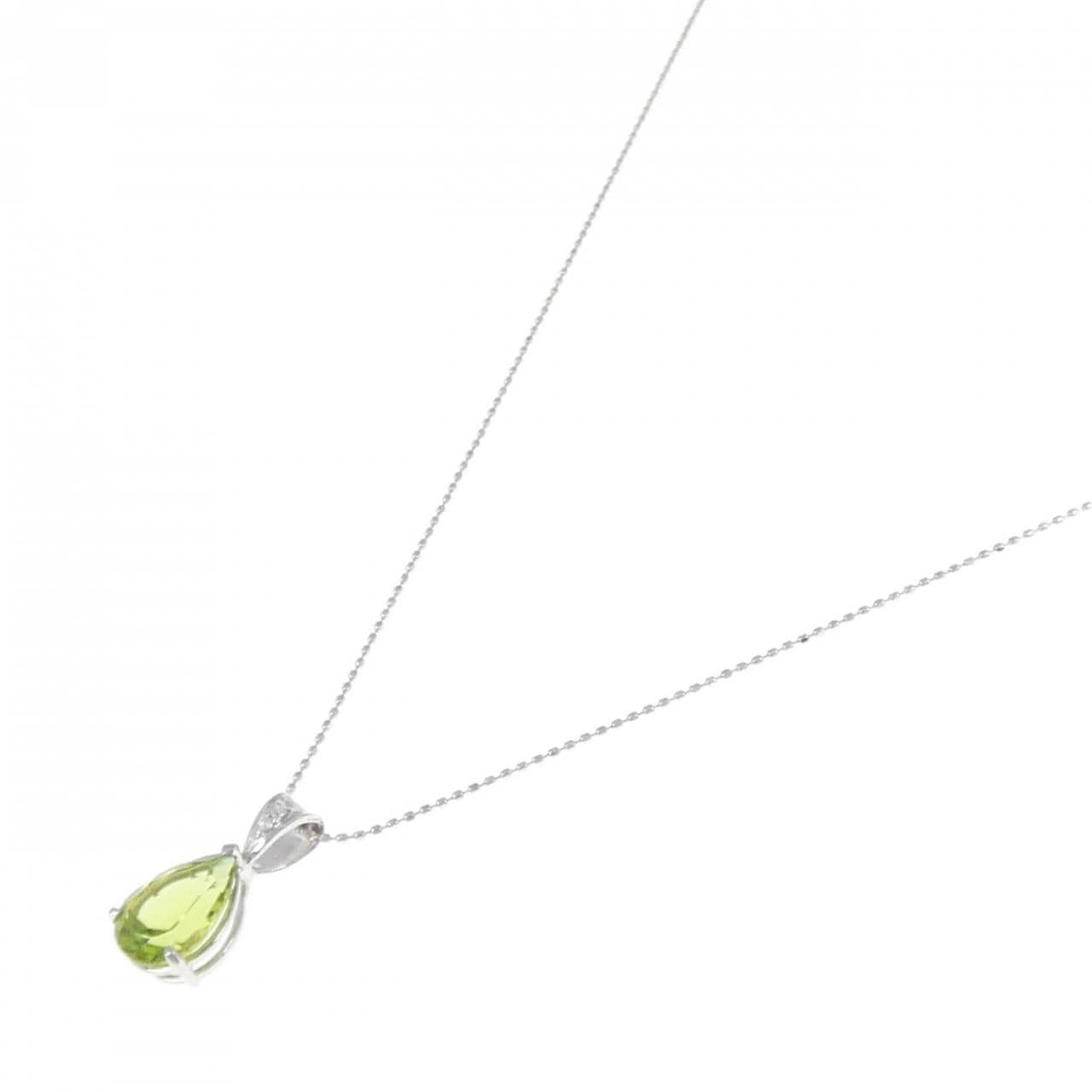 K18WG Peridot necklace 2.65CT