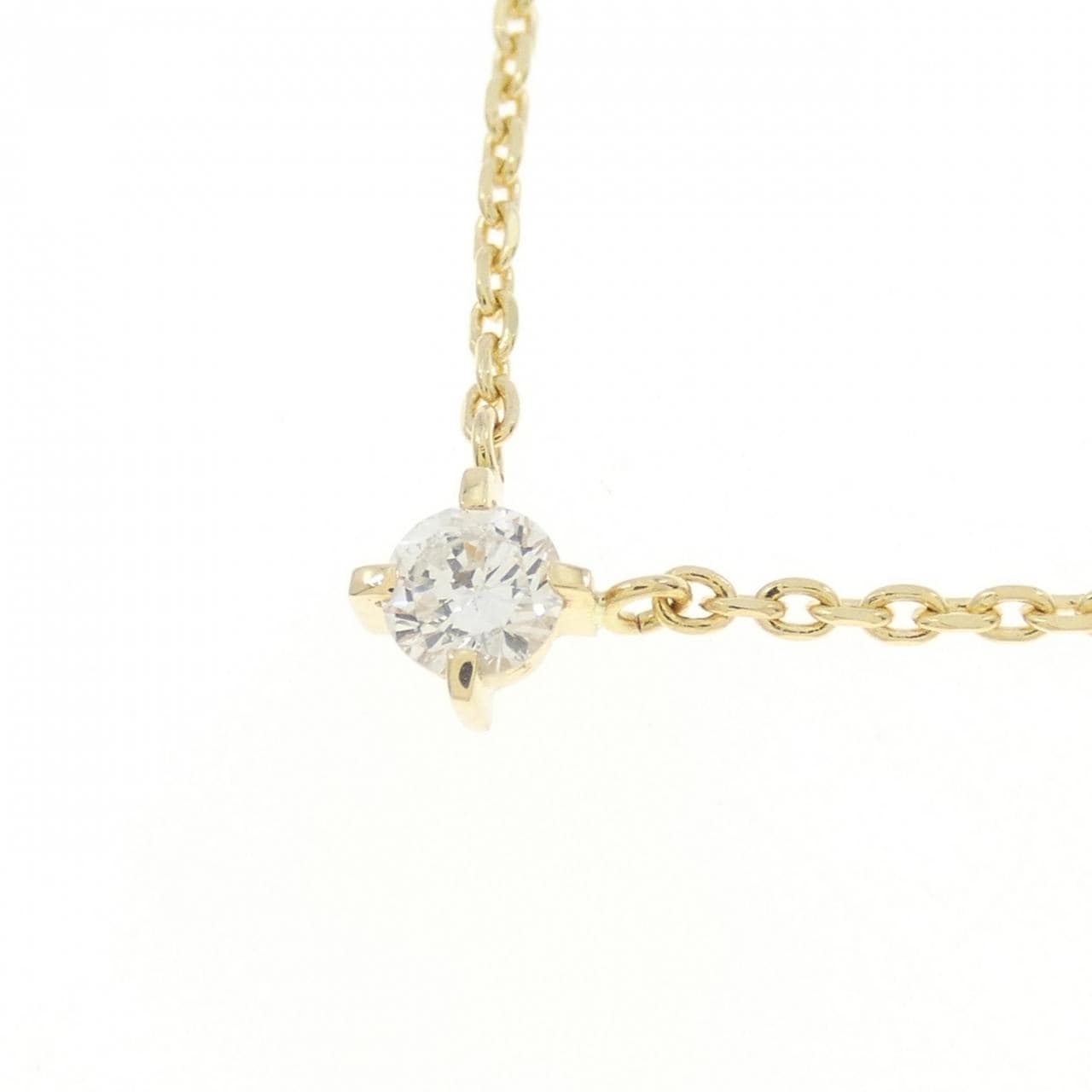 K18YG ソリティア ダイヤモンド ネックレス 0.248CT