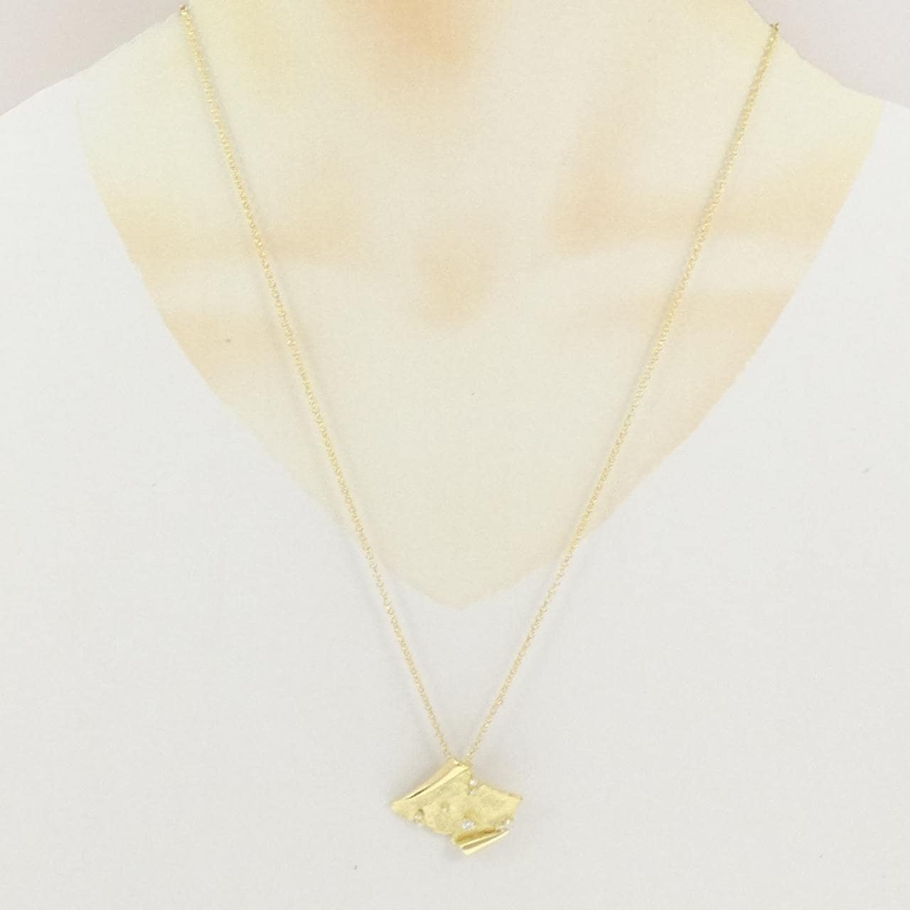 K18YG ダイヤモンド ネックレス 0.13CT