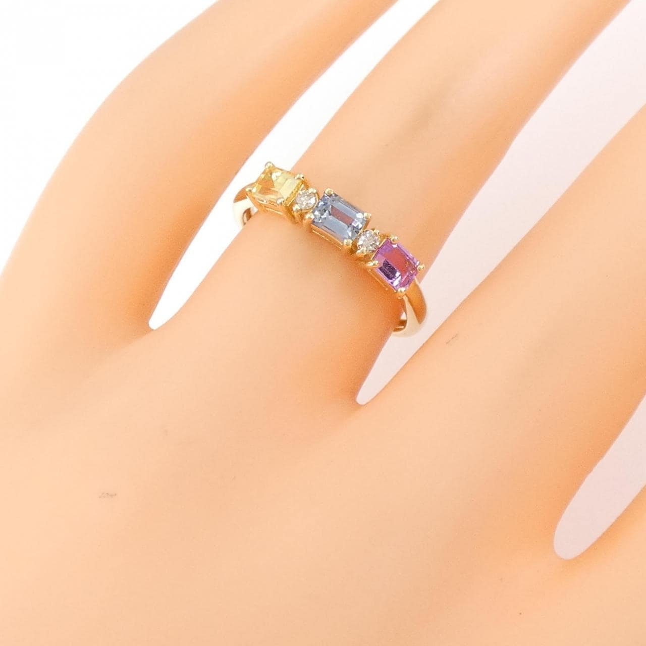 【新品】K18YG サファイヤ リング 0.84CT