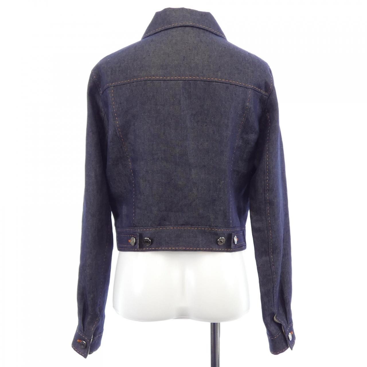エルメス HERMES CIRQUE MOLIER クルードセル CLOU DE SELLE jk068 デニムジャケット