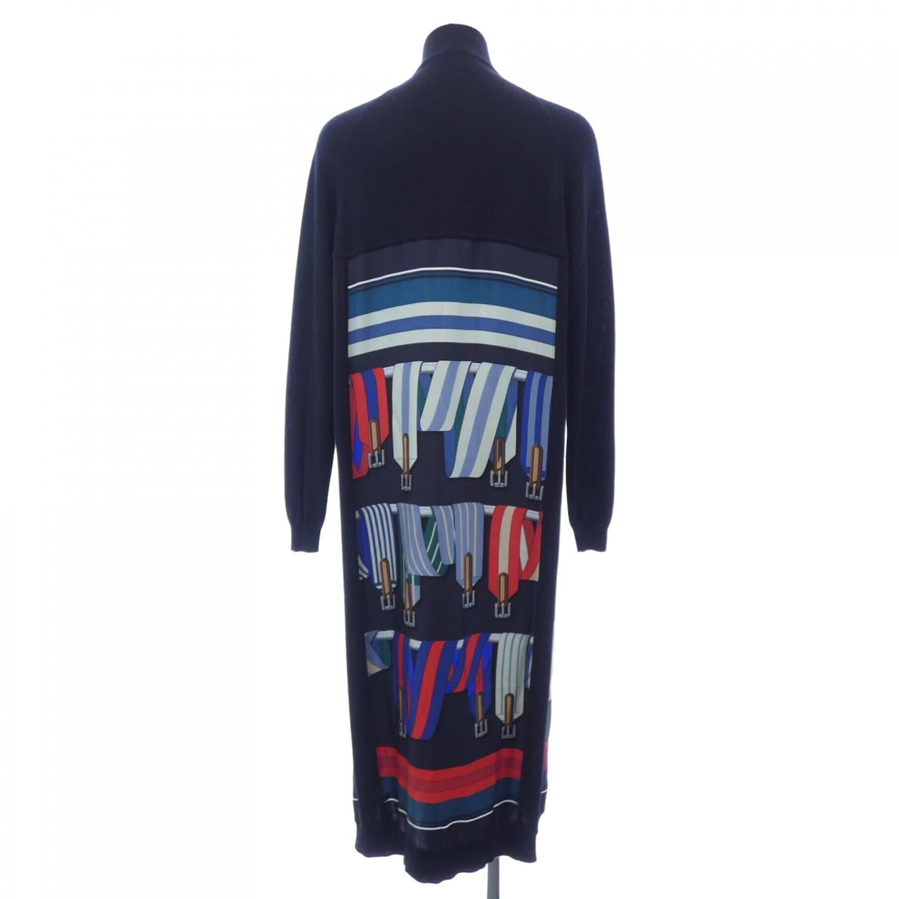 エルメス HERMES 57-7753 ツイルレーヌ. ロングカーディガン