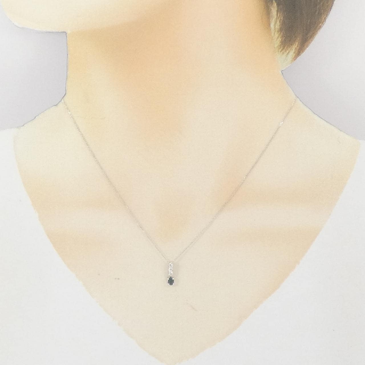 K18WG/PT850 アレキサンドライト ネックレス 0.10CT
