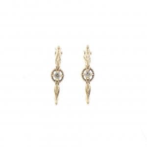 アガット ダイヤモンド ピアス 0.02CT