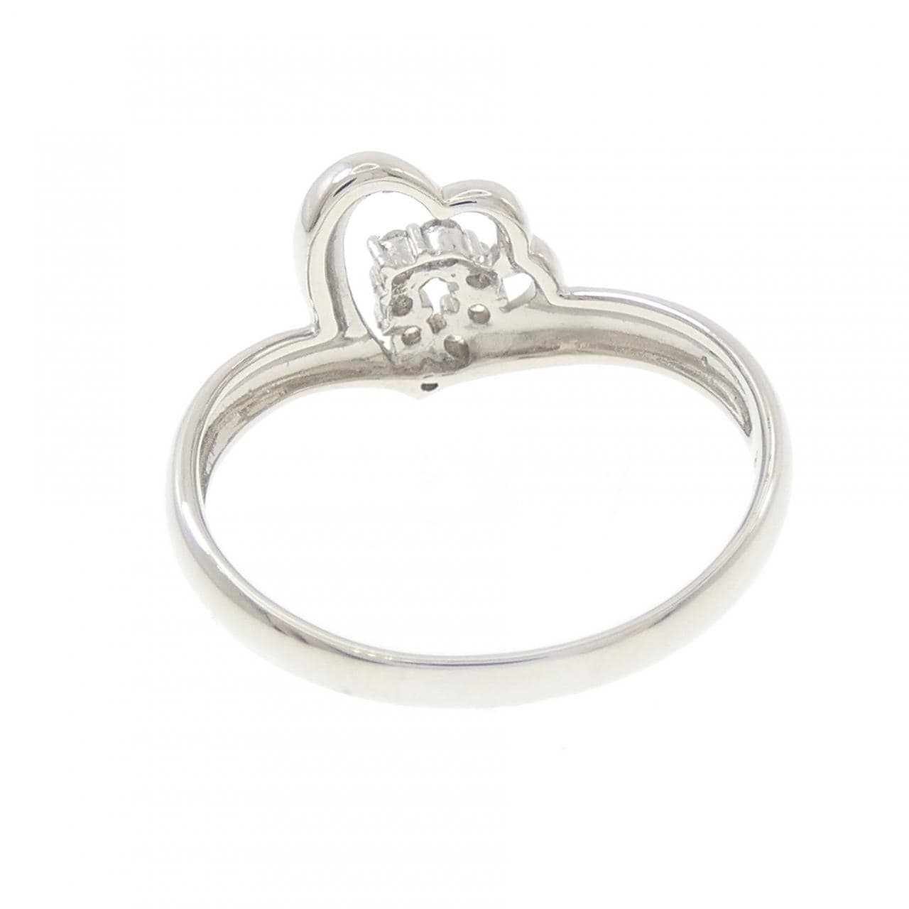 PT900 ハート ダイヤモンド リング 0.10CT