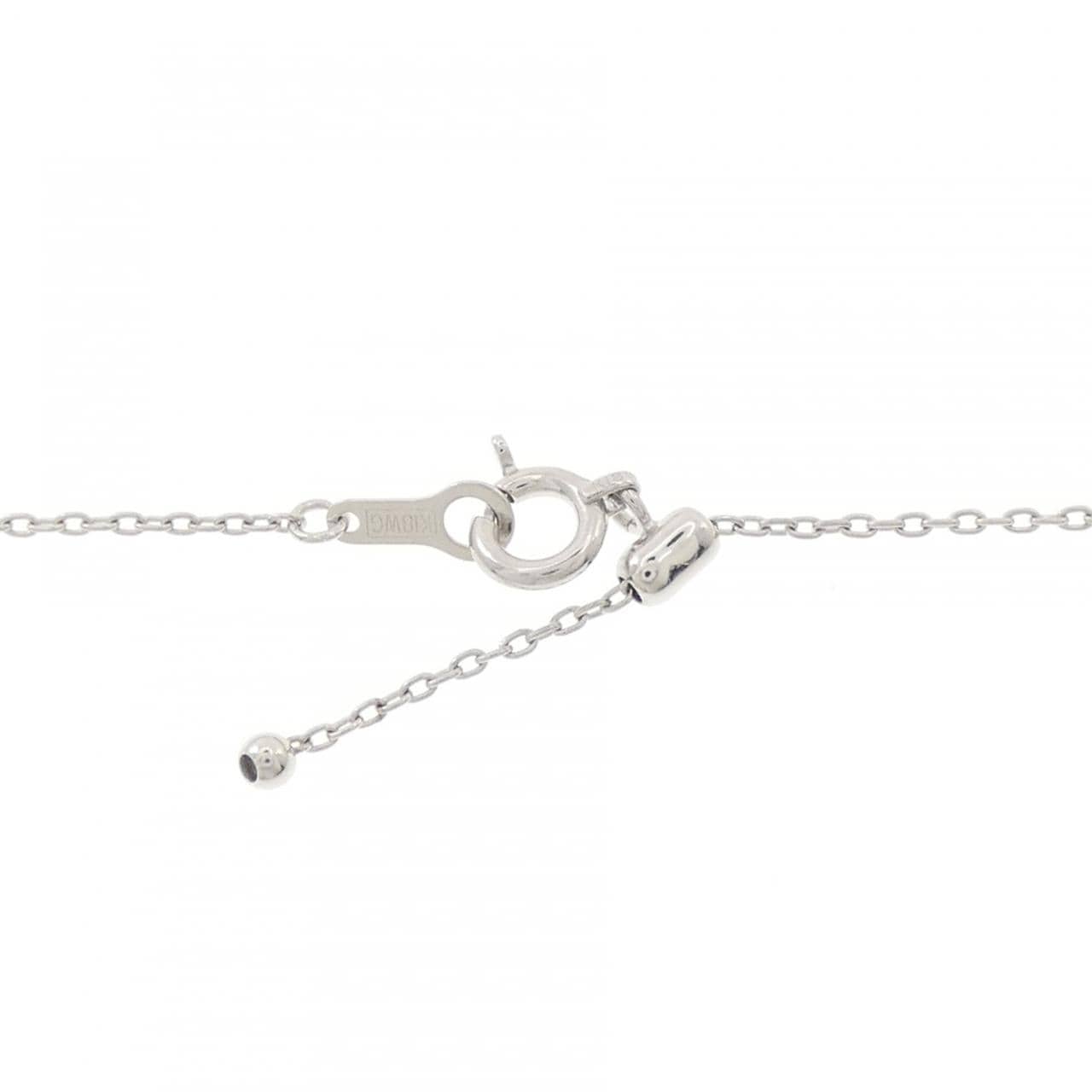 K18WG フラワー サファイヤ ネックレス 1.08CT