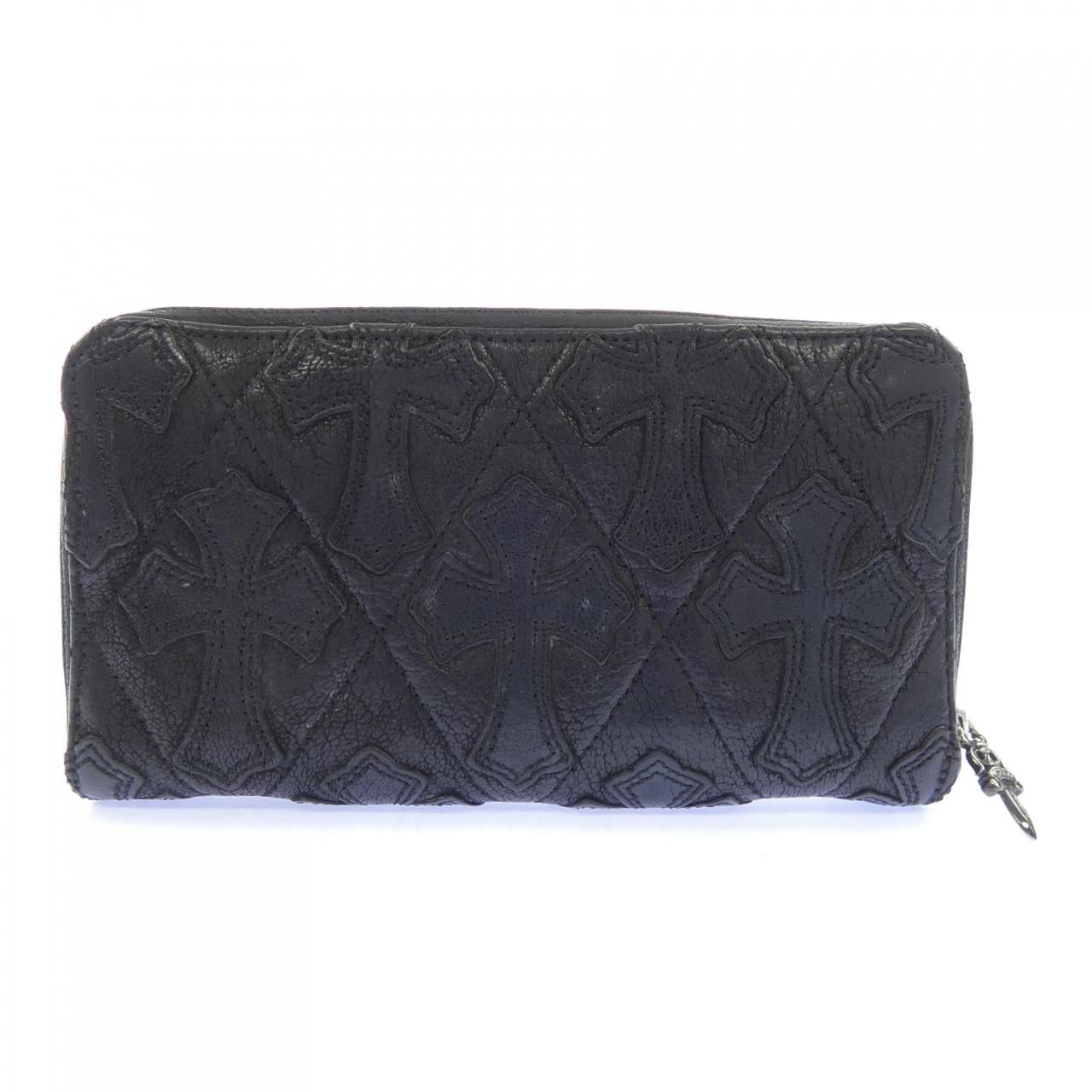 クロムハーツ CHROME HEARTS REC F ZIP QUILTED CEMETERY CROSS WALLET