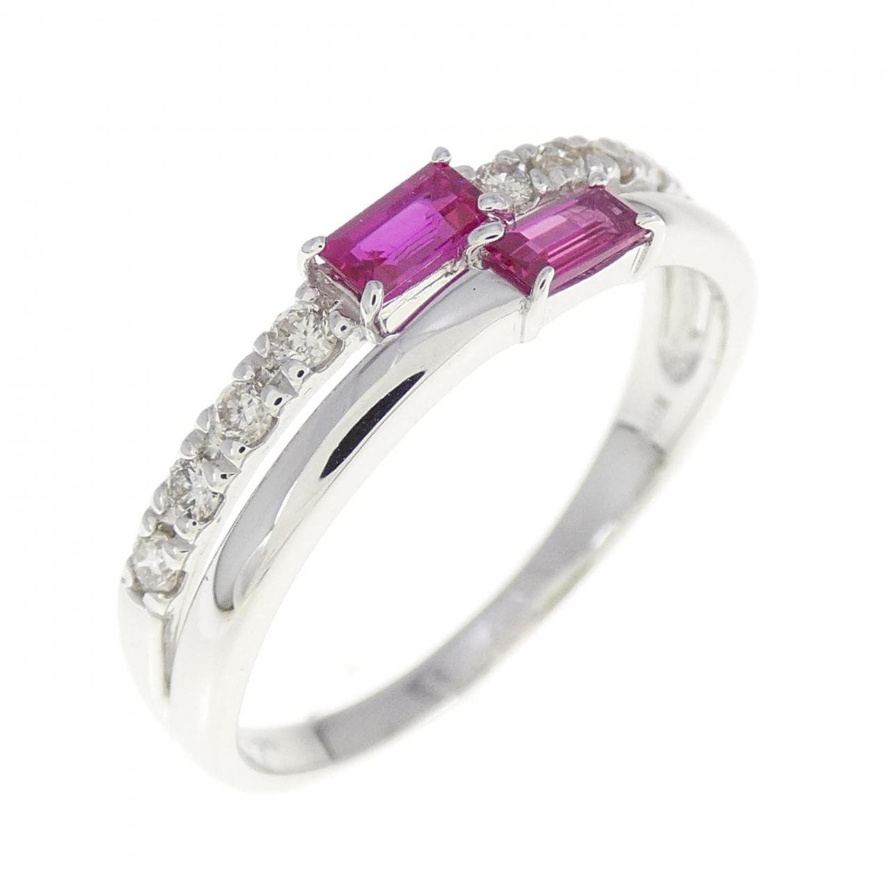 K18WG Ruby Ring 0.25CT