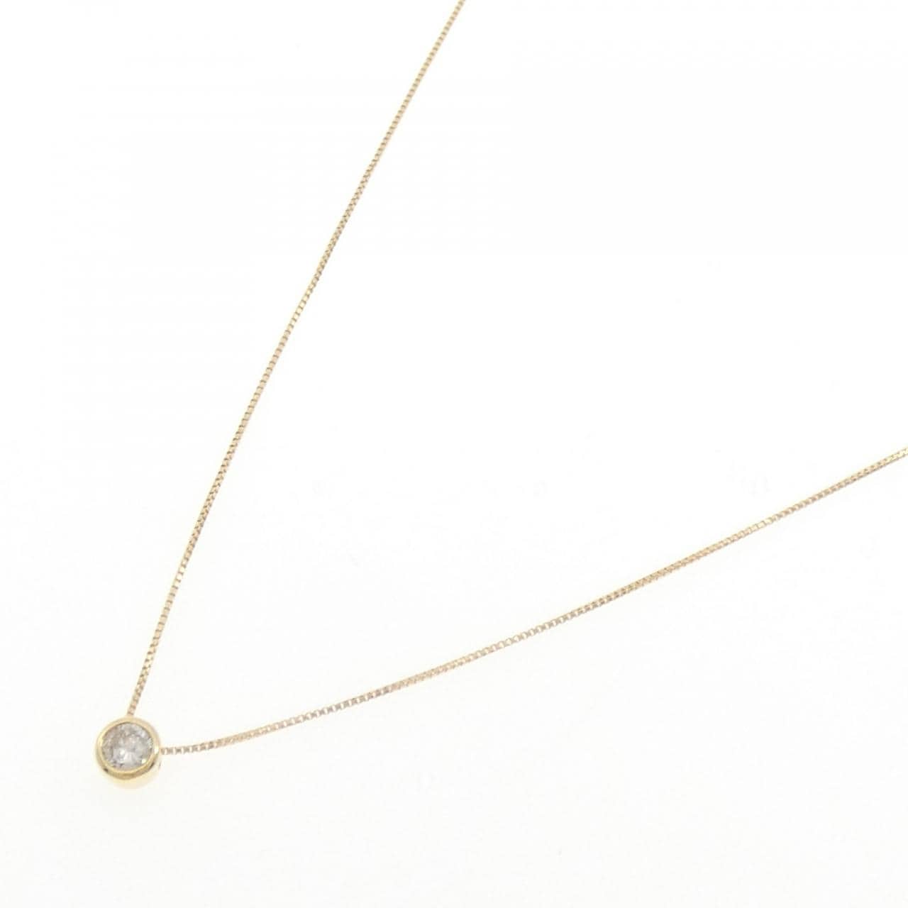 K18YG ソリティア ダイヤモンド ネックレス 0.210CT