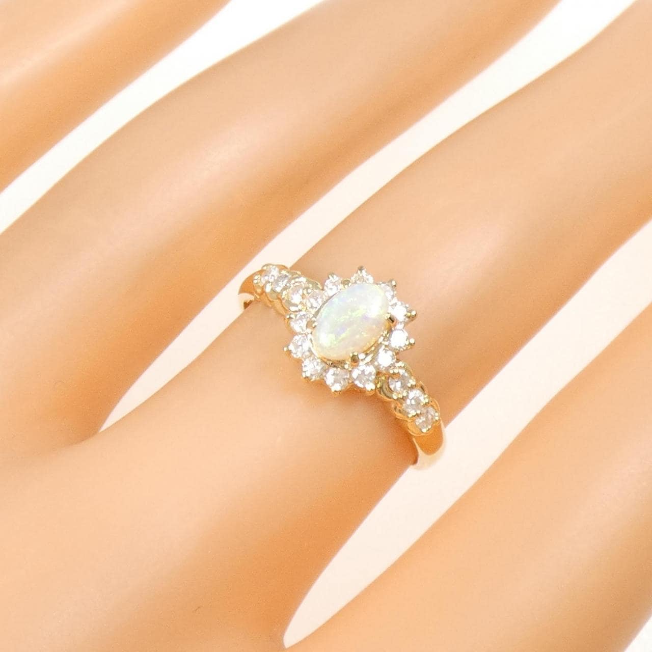 K18YG オパール リング